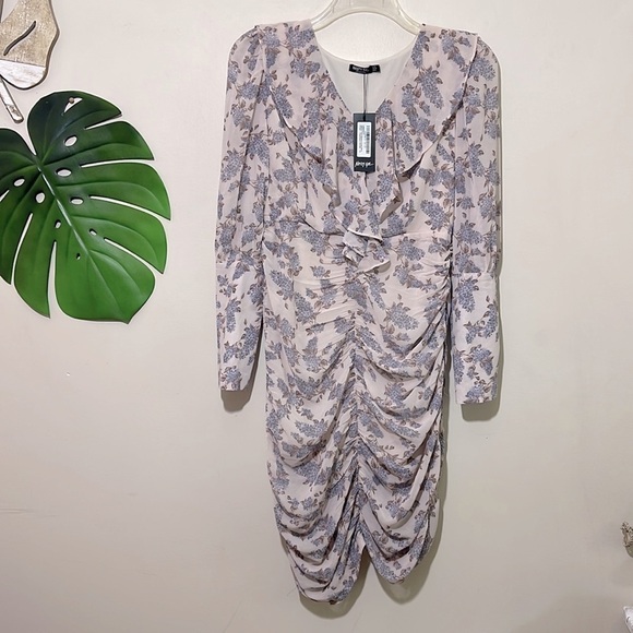 Nasty Gal Plant Stay Away Floral Mini Dress Sz. 10 NWT - Picture 7 of 13